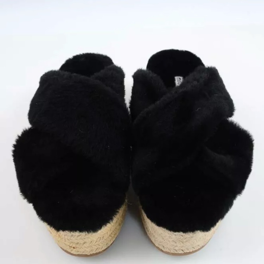 Miu Miu shearling espadrilles sandals